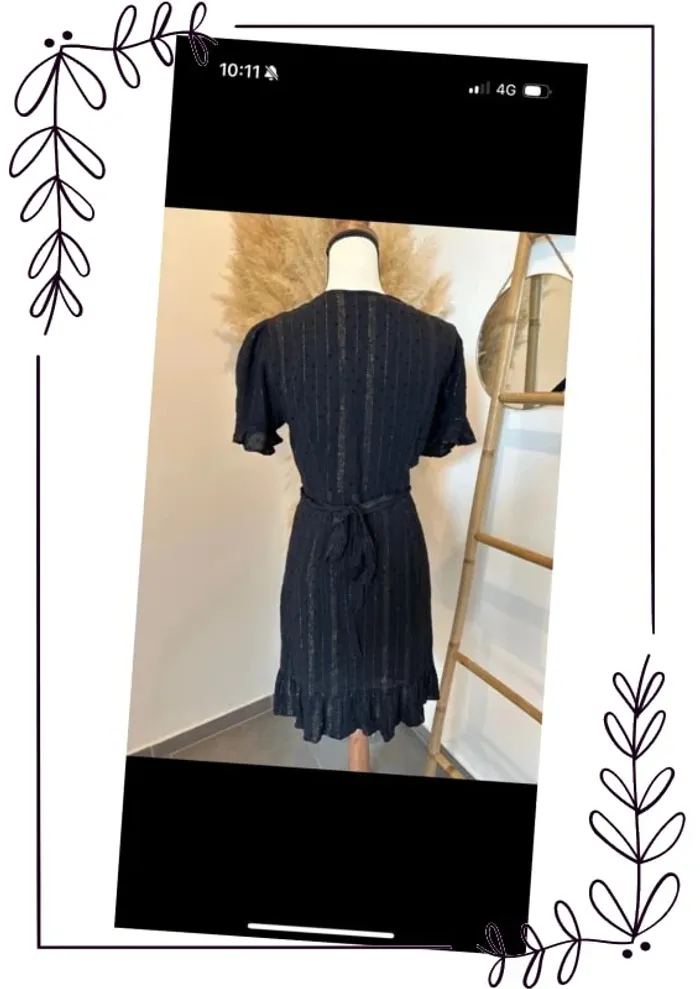 Robe d’été noire et doré - photo numéro 5