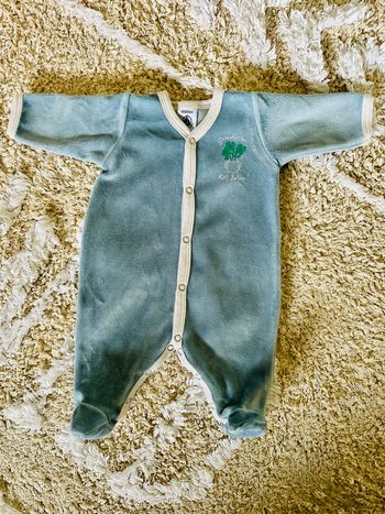 Pyjama velours naissance Petit Bateau