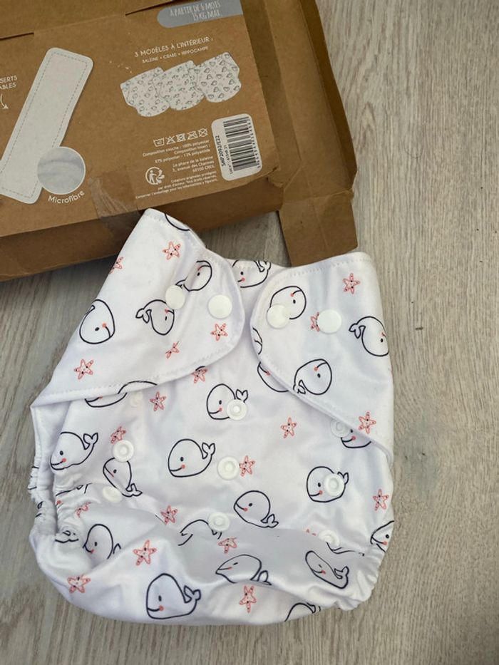 Coffret trois couches réutilisables avec inserts à partir de 6 mois Le phare de la baleine Neuves - photo numéro 6