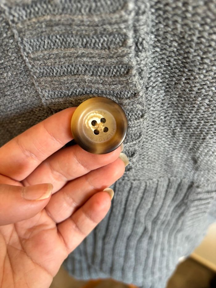 Pull à boutons gris Tommy Hilfiger - photo numéro 7