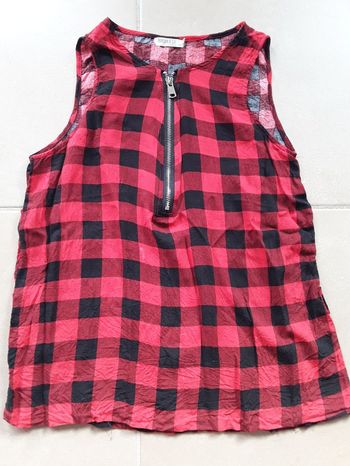 Débardeur chemise à carreaux femme taille S/M