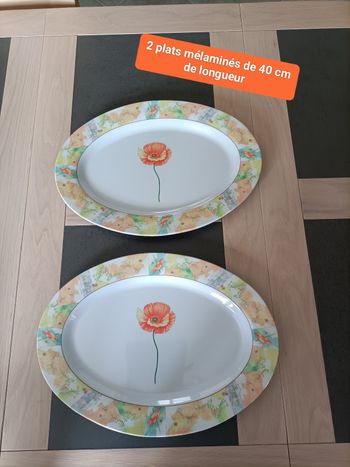 2 plats mélaminés TB état