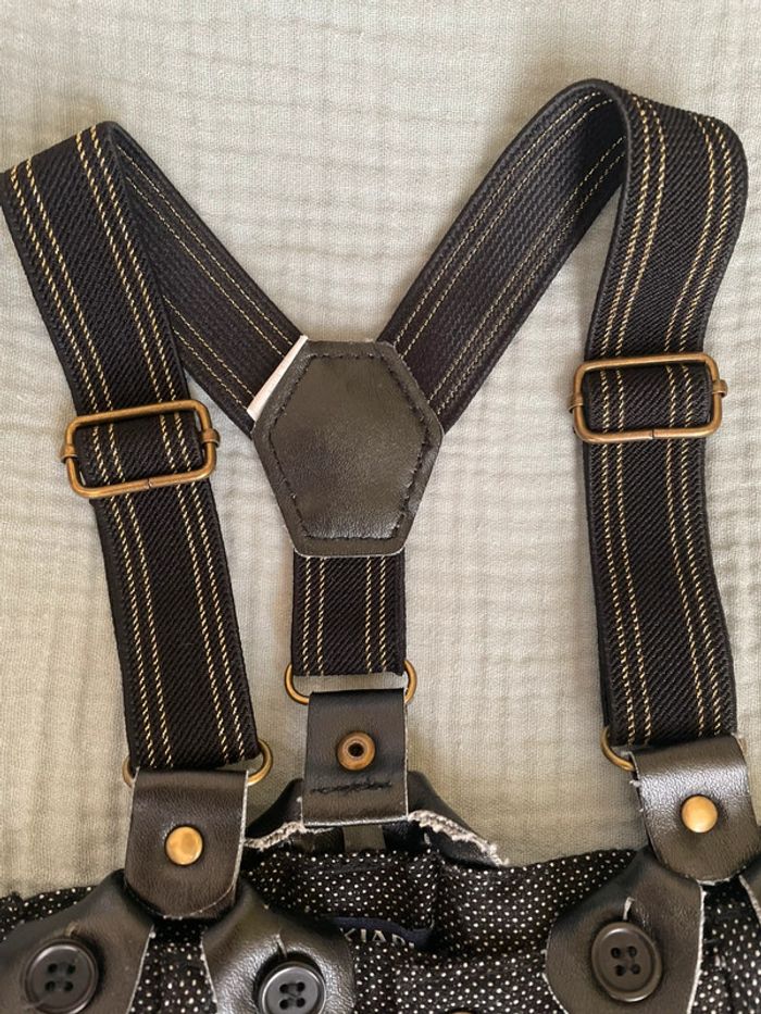 Pantalon avec bretelles - Kiabi - 9 mois - photo numéro 2