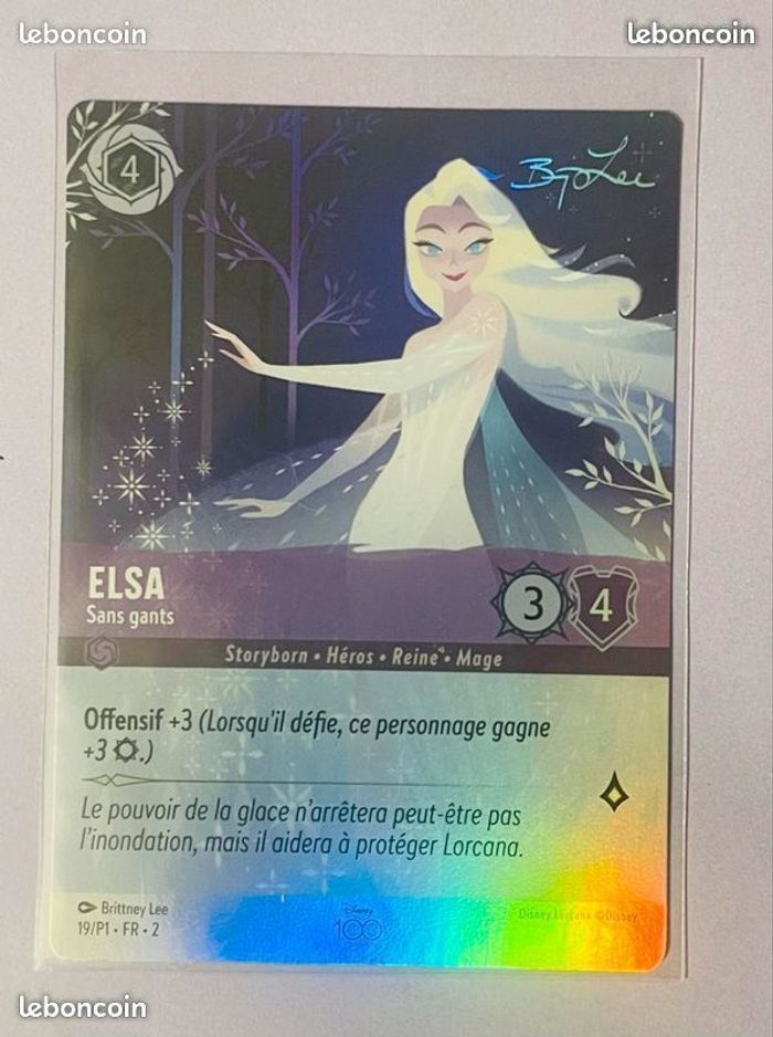 Carte Disney Lorcana D100 : 19/P1 Elsa - Sans gants