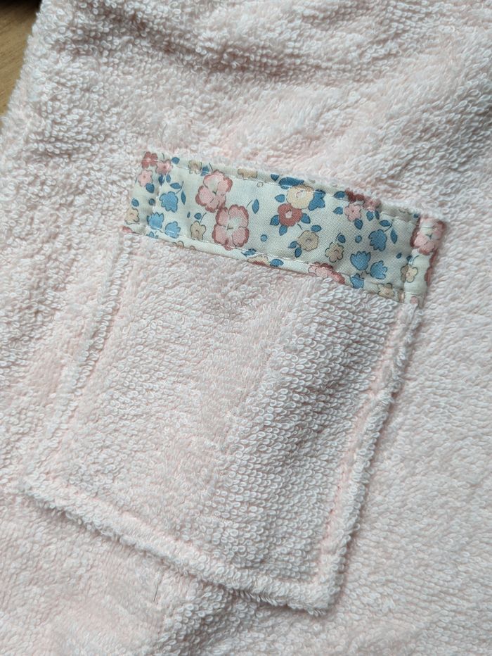 Peignoir Cyrillus en éponge et tissu liberty rose 4 ans - photo numéro 7