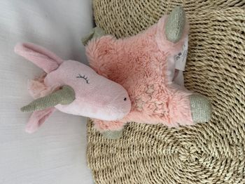 Doudou marionnette Licorne rose doré étoiles Maisons du Monde