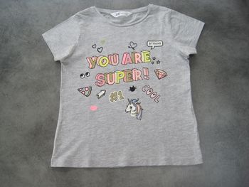 T-shirt manches courtes licorne H&M 8-10 ans