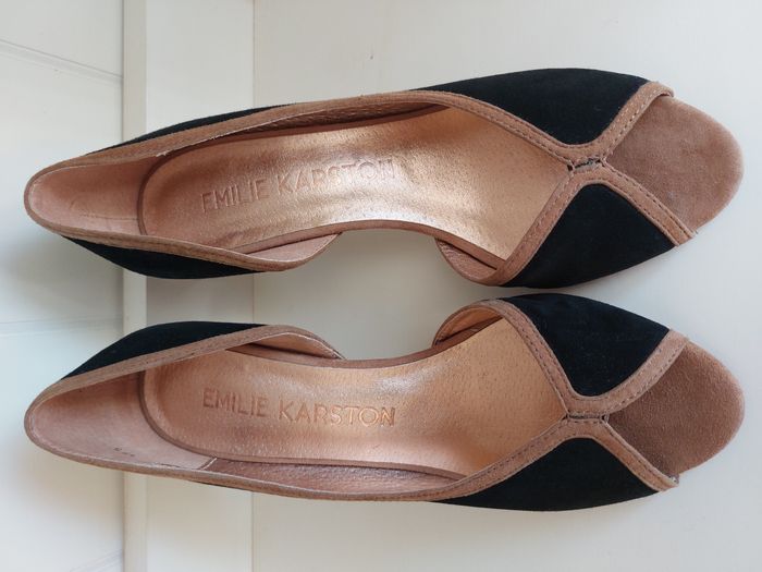 Chaussures ouvertes Emilie Karston noir & beige pointure 37,5 - photo numéro 2