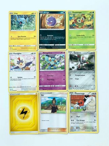 Lot de 9 cartes Pokémon