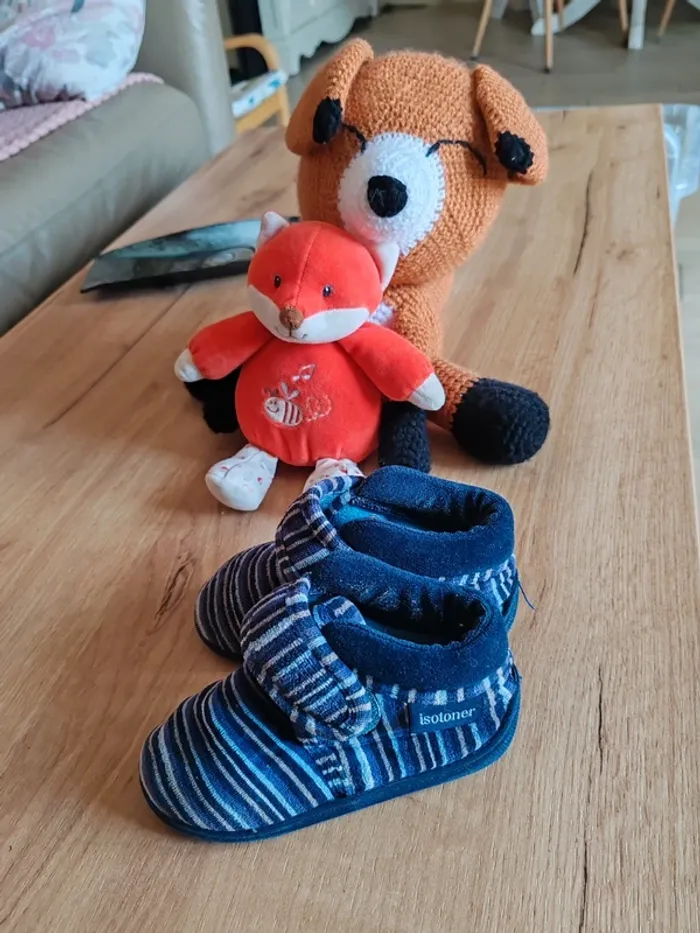 Chaussons garçon isotoner 24 tbe bleus - photo numéro 5