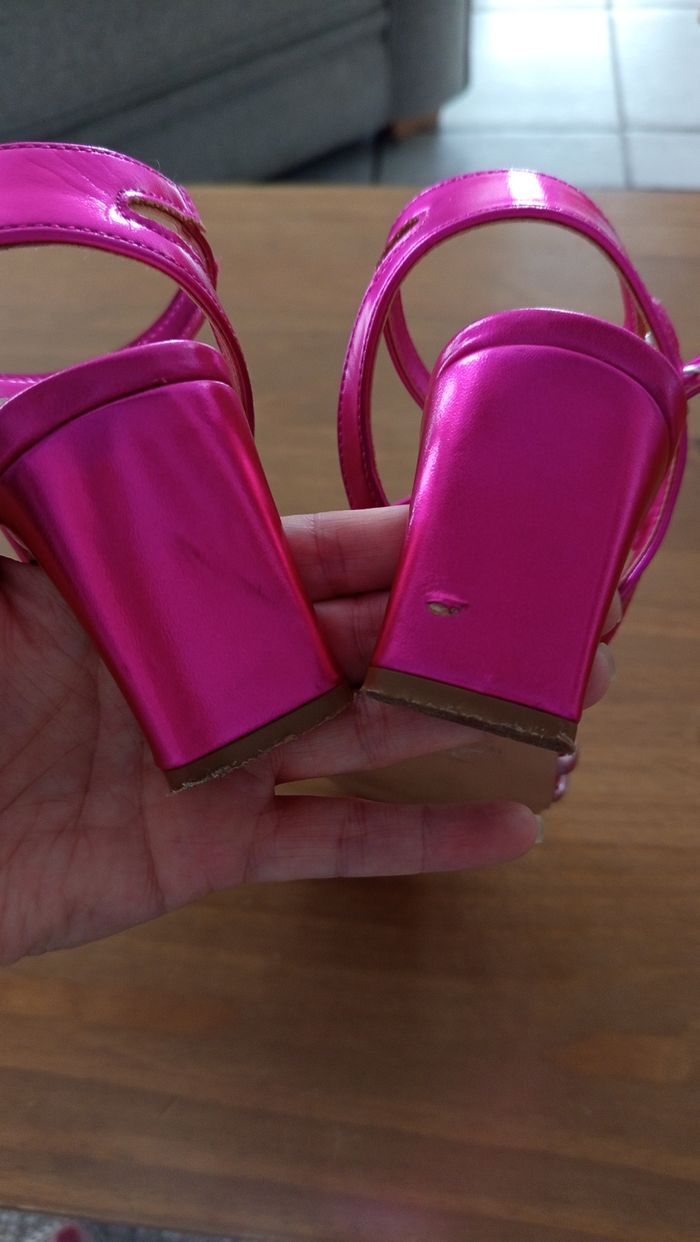 Sandales roses à talons été - photo numéro 8