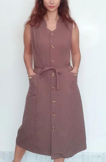 Robe longue casualchic saharienne 42