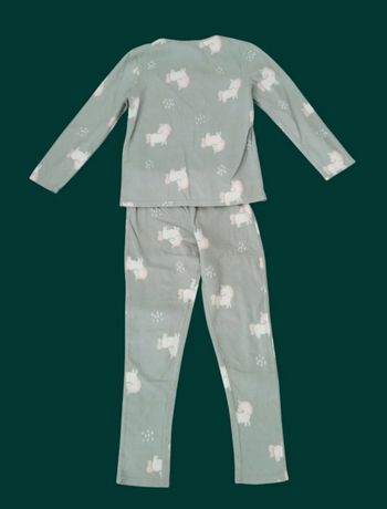 Pyjama polaire licorne vert d'eau kiabi 2/2 taille 10 ans