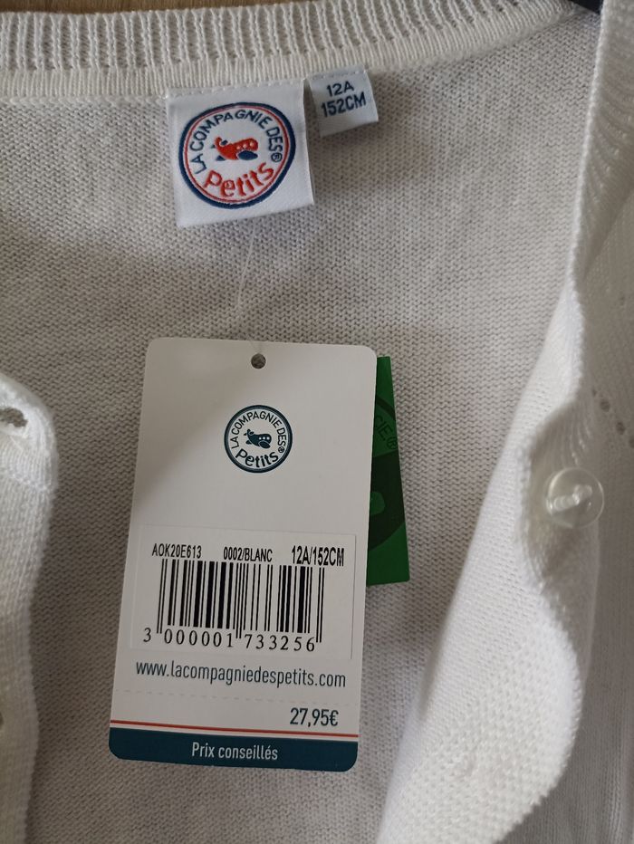 Gilet blanc la compagnie des petits - photo numéro 2