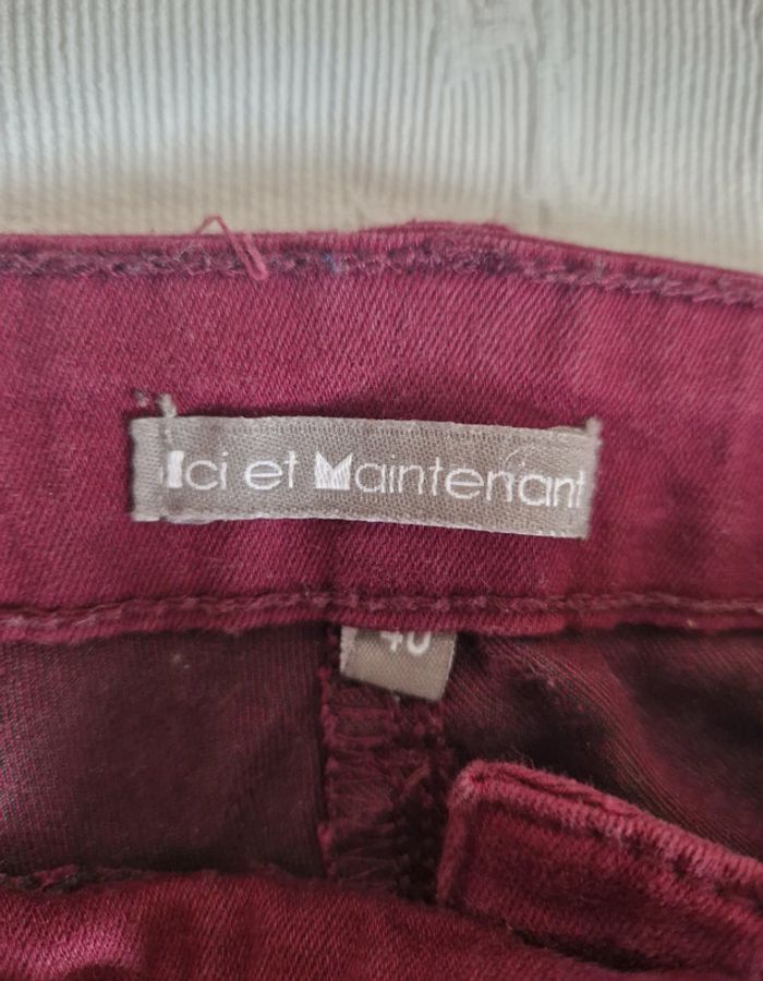 Pantalon bordeaux femme - photo numéro 7
