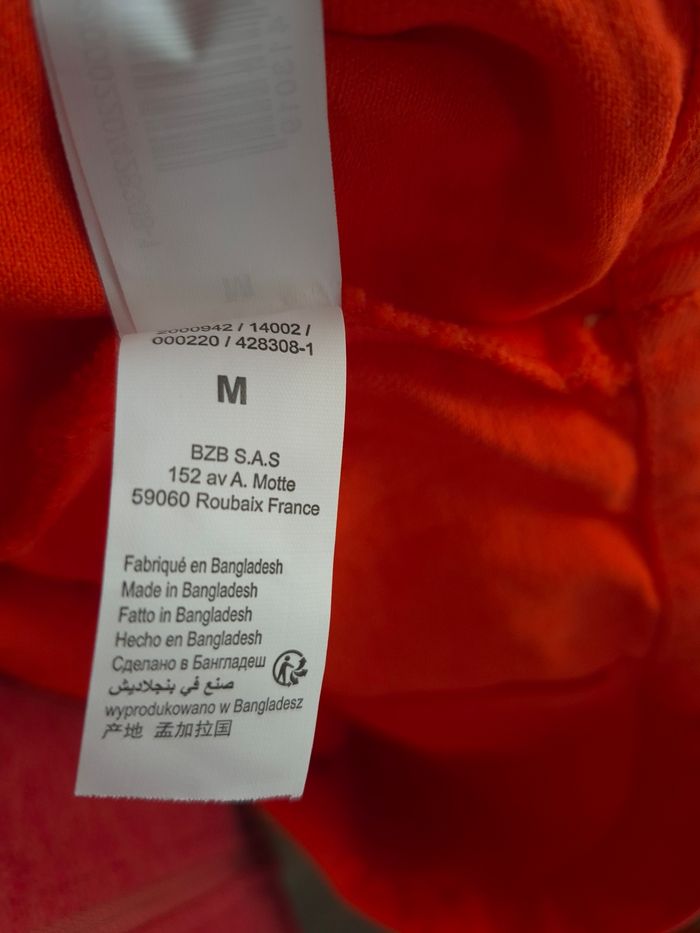 💕Jolie Veste en jean sans manches / Gilet cropped - BZB Orange  -femme  T.M 💕 - photo numéro 7