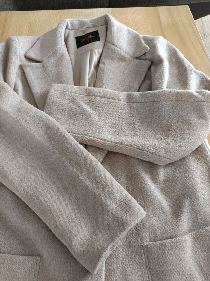 Manteau beige automne hiver taille S - photo numéro 3