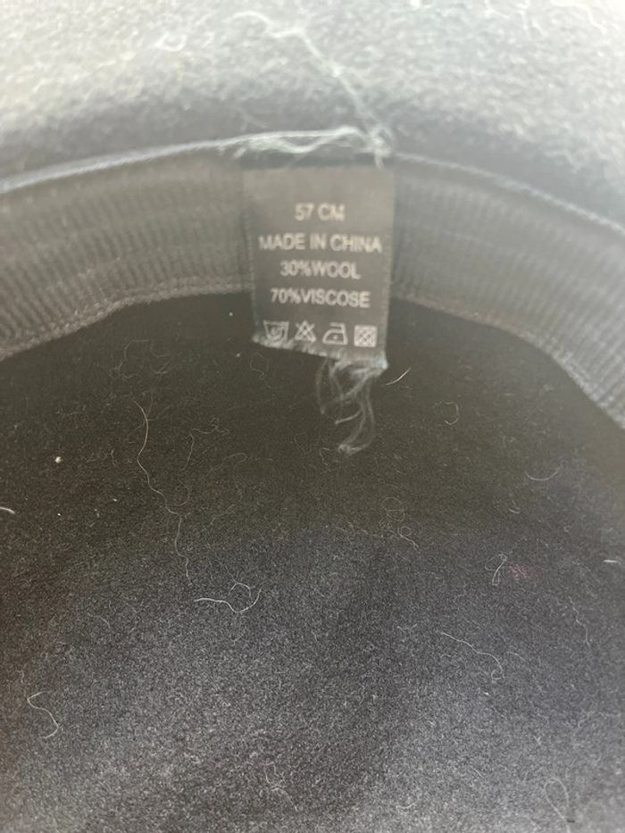 Chapeau noir en feutrine - photo numéro 4