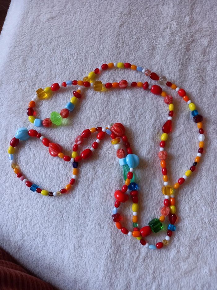 Collier de perles multicolores - photo numéro 2