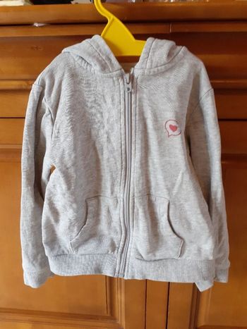 Sweat à capuche gris chamaré