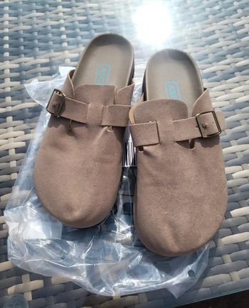 Pantoufles suédé pour femmes sabots sandales pour femmes mode rétro taille 37 neuf