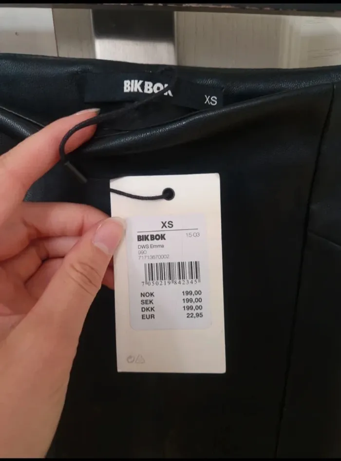 Neuf jolie jupe moulante en simili cuir femme Bik bok taille XS/34 - photo numéro 7