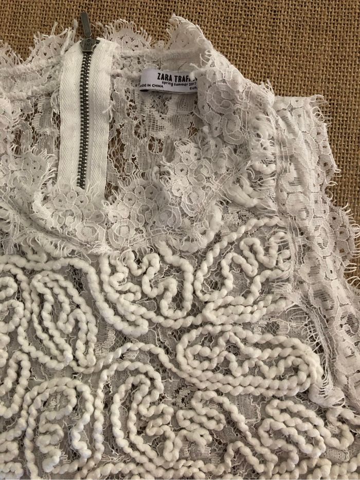 Débardeur top blanc taille M - Zara - photo numéro 2