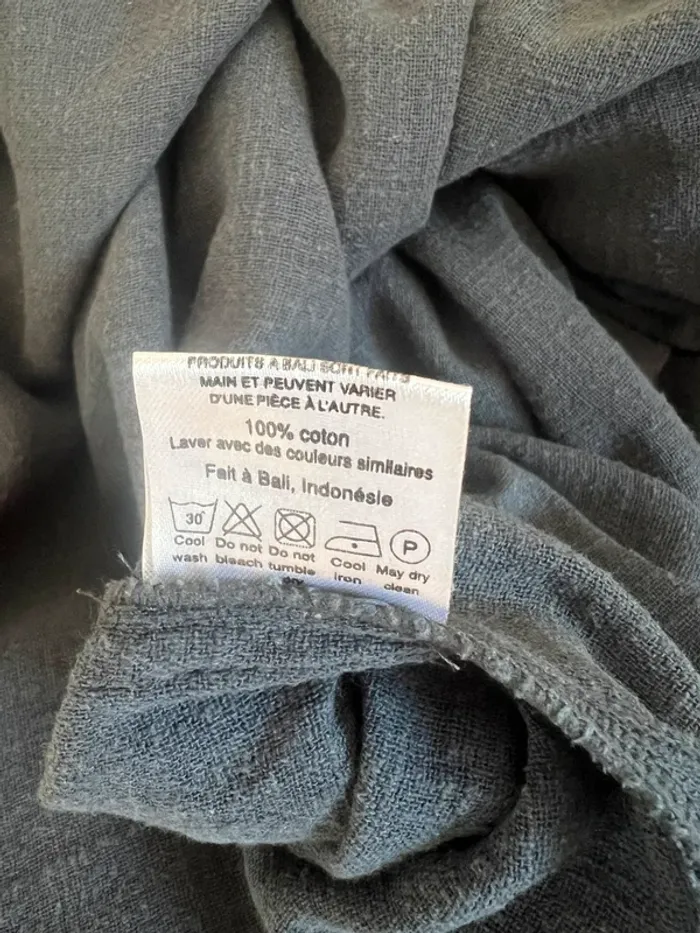 Maison Saint Julien Robe kaftan longue Alexandrie bleu nuit taille S/M - photo numéro 9