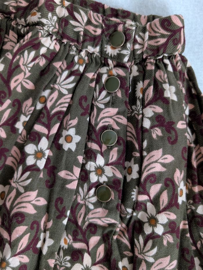 Jupe plissée vert motif floral - 3A - Tape à l'oeil - photo numéro 2