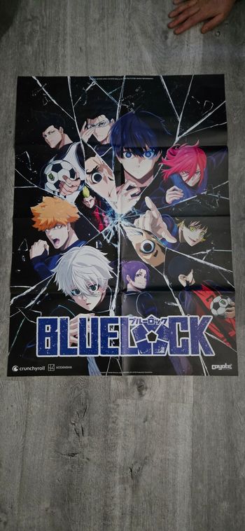 Poster 2 faces BlueLock et Frieren 
