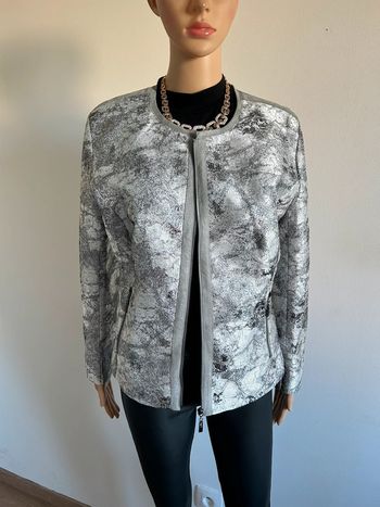 Veste grise argentée Ashley Brooke taille L TBE
