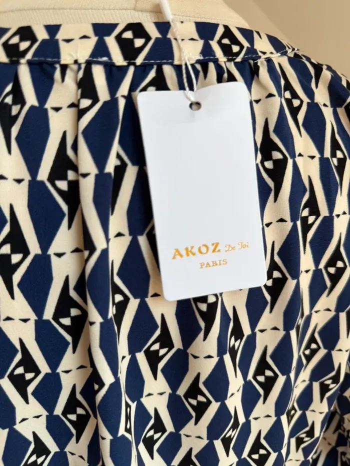 Belle blouse fluide neuve avec étiquette Akoz 🌸 L 40 - photo numéro 6