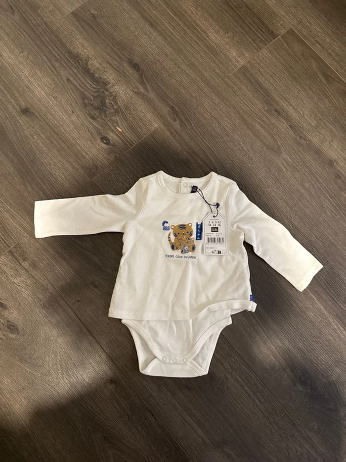 Body/t-shirt manches longues 12 mois
