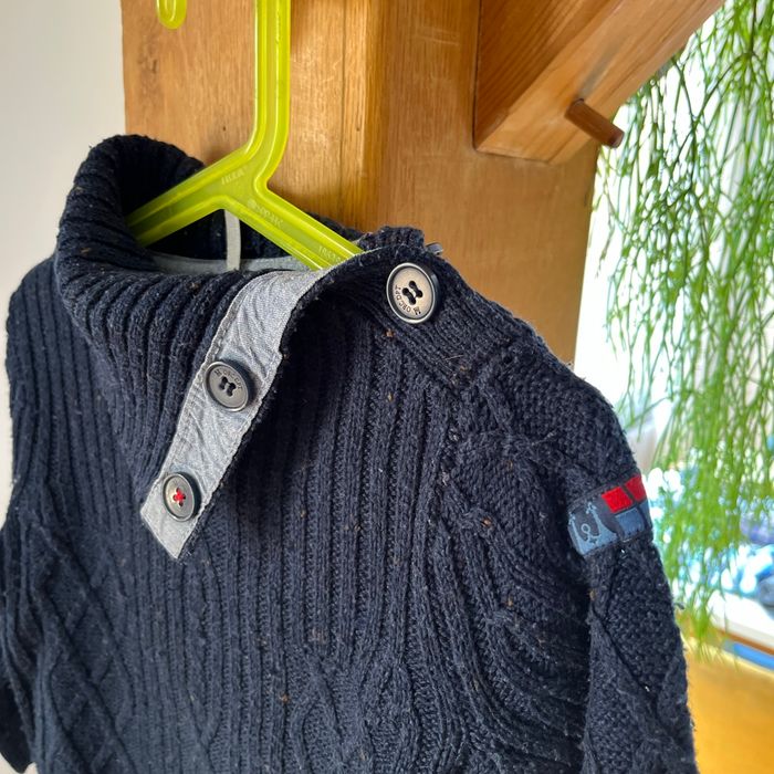 Pull en laine bleu marine - photo numéro 2