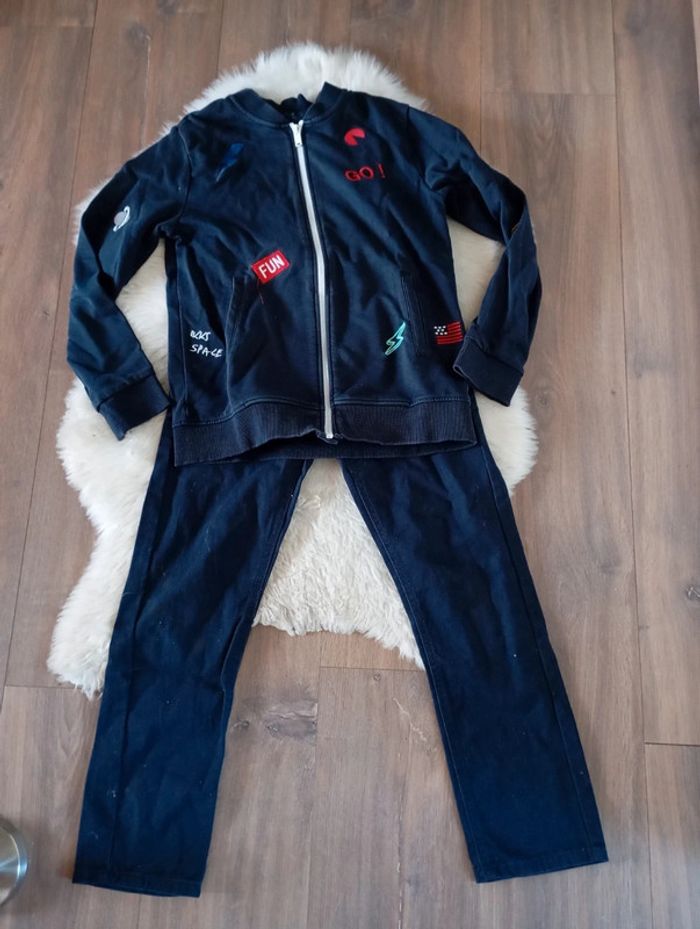 Veste IKKS 🧥 sweat mixte marine 12 ans + pantalon in extenso 10 ans