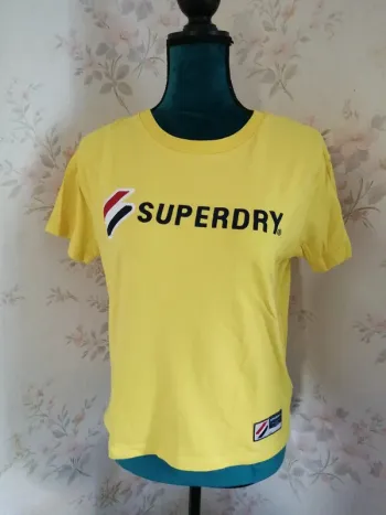 Tee-shirt jaune écriture et logo superdry / superdry / (M)