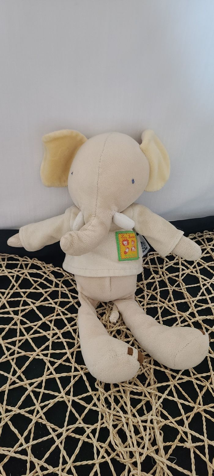 doudou éléphant " les loustics" 28 cm Moulin roty - photo numéro 5