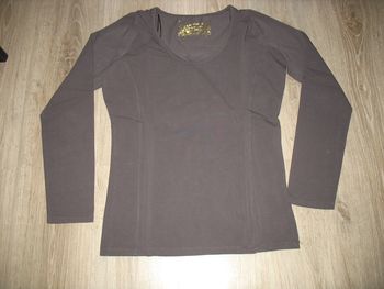 TEE SHIRT ML GRIS ANTHRACITE "CACHE CACHE" - TAILLE 4 - n°01