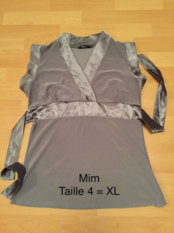 T-shirt gris argenté Mim Taille 4