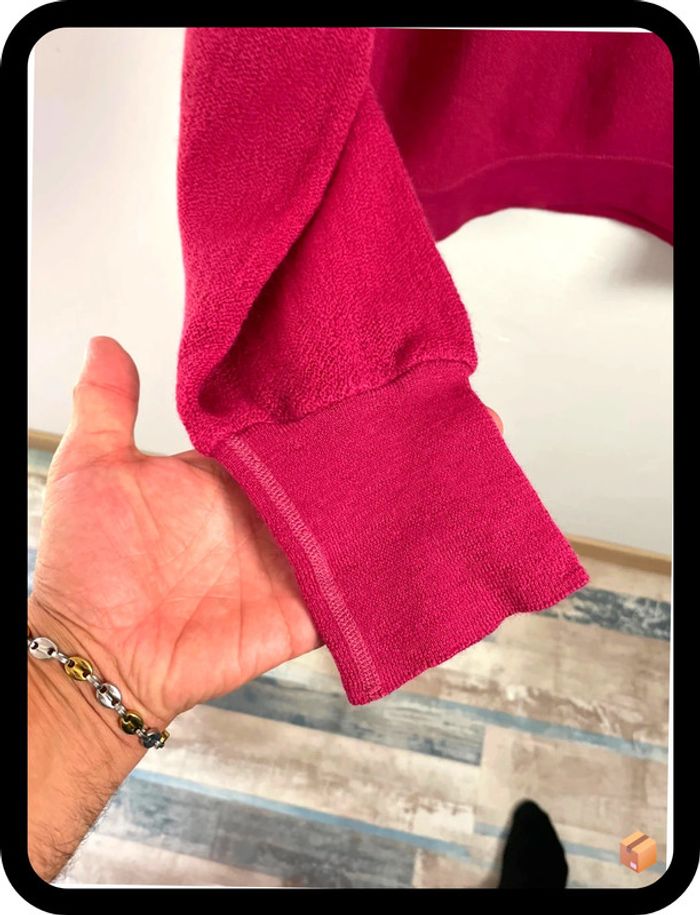 Pull Lacoste vintage – Taille 5 – Fuchsia – 100 % laine – Homme - photo numéro 4
