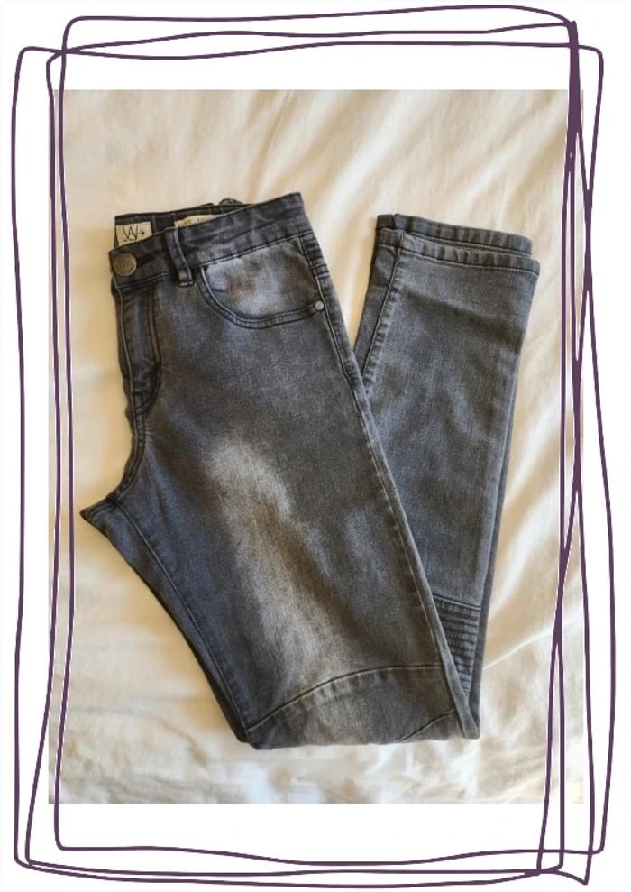 Jean gris slim ajustable IKKS - photo numéro 2