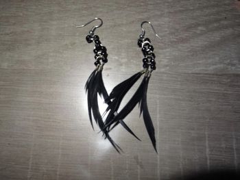 boucle d'oreilles plumes