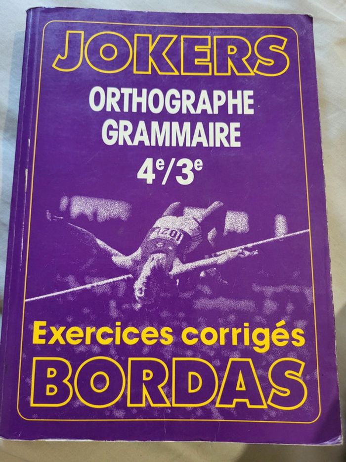 Jokers orthographe grammaire 4ème/3ème exercices corrigés Bordas