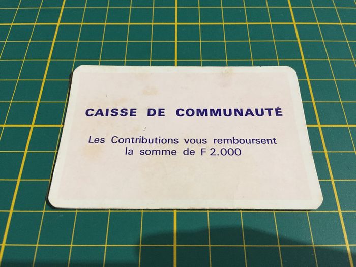 Les contributions vous remboursent carte caisse de communauté Monopoly Miro Parker company #A63