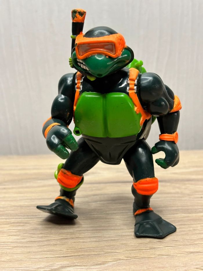 Figurine action figure TMNT Tortues Ninja Seal Mike plongeur 1992 incomplet Mirage Studios - photo numéro 2
