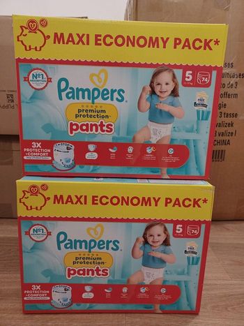 2 Maxi-Eco-pack Pampers premium pants Taille 5