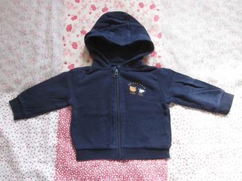 Veste à capuche zippée 12 mois