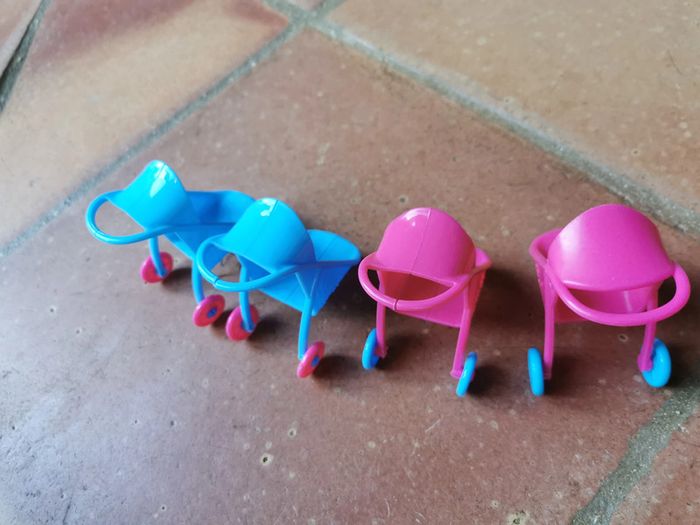 Lot de mini poussettes pour poupée - photo numéro 3