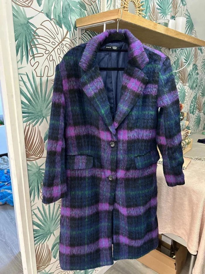 Manteau à carreaux vintage