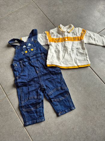 Ensemble salopette et tee shirt